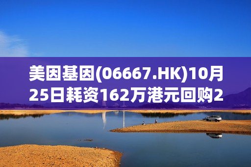 美因基因(06667.HK)10月25日耗资162万港元回购20.76万股